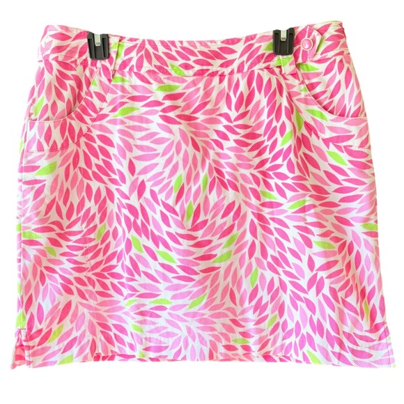 EP Pro Pants - EP Pro Golf Skort With Pink & Green Leaf Pattern Women's Size 12